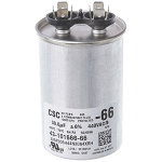 Round Dual Run Capacitor, 20/5 MFD, 370V